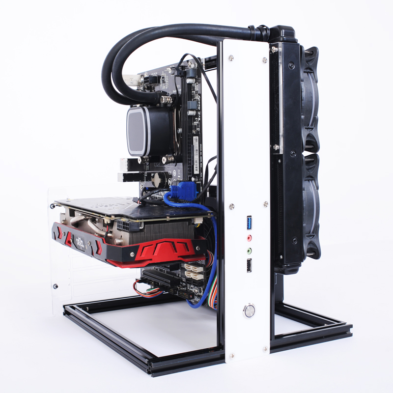 Aluminum Open Frame Test Bench Water Cooling - Banco de teste de alumínio de
