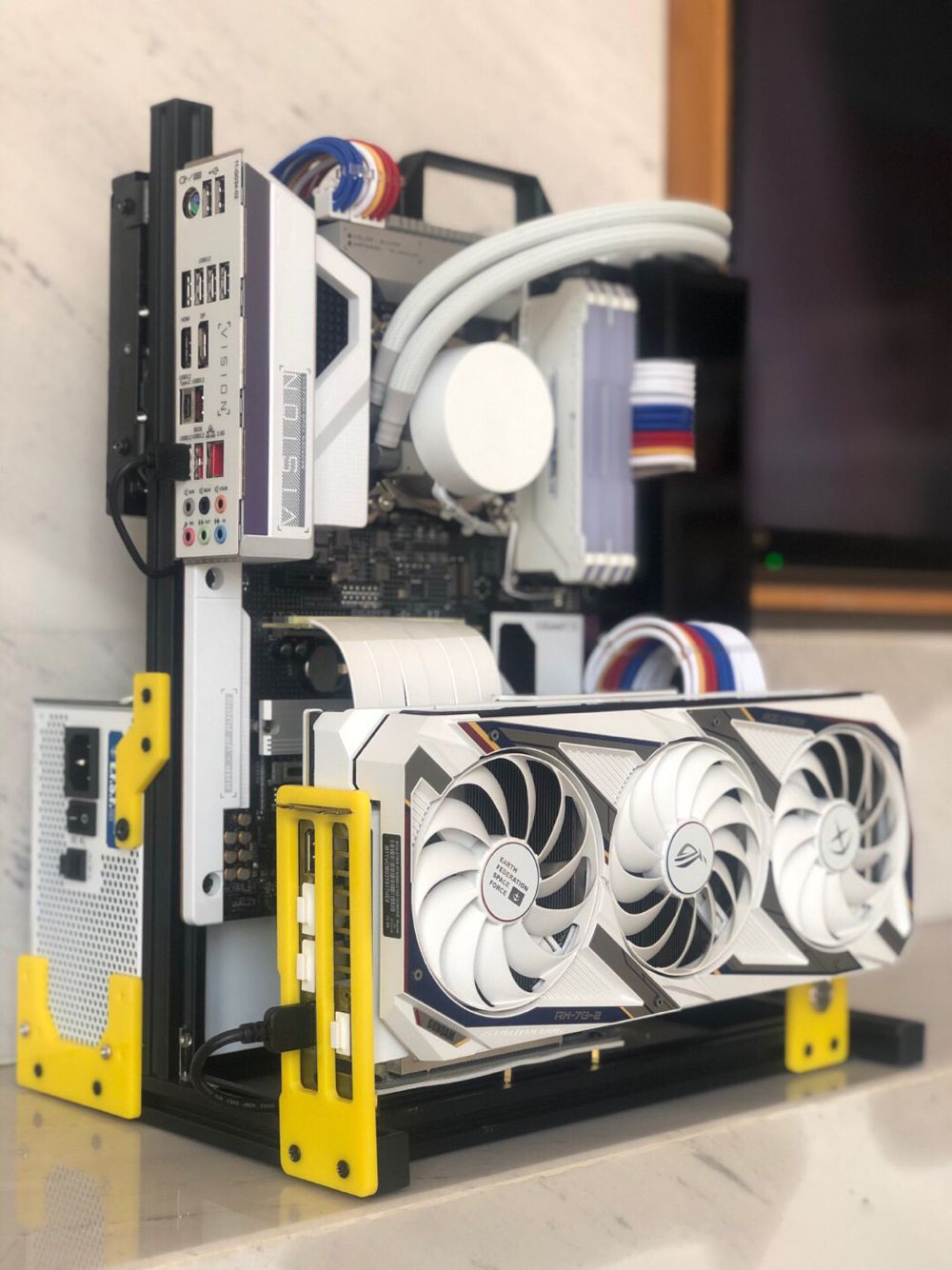 Aluminum Open Frame Test Bench Water Cooling - ATX EATX PC Test Bench com