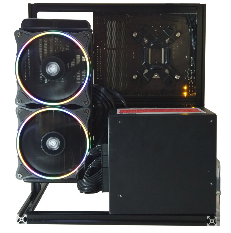 Banco de teste de alumínio de  - Aluminum Open Frame Test Bench Water Cooling avaliação e preço