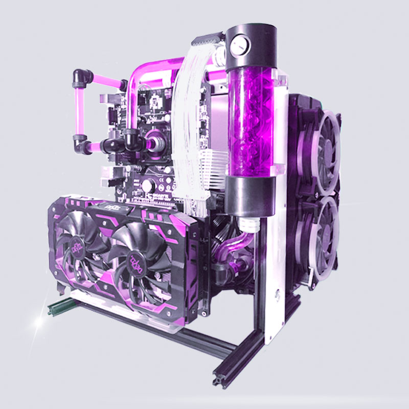 Banco de teste de alumínio de  - Aluminum Open Frame Test Bench Water Cooling avaliação e preço